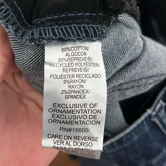 DEMOCRACY Ab Technology Distressed Jeans Size 16 - Picture 5 of 10